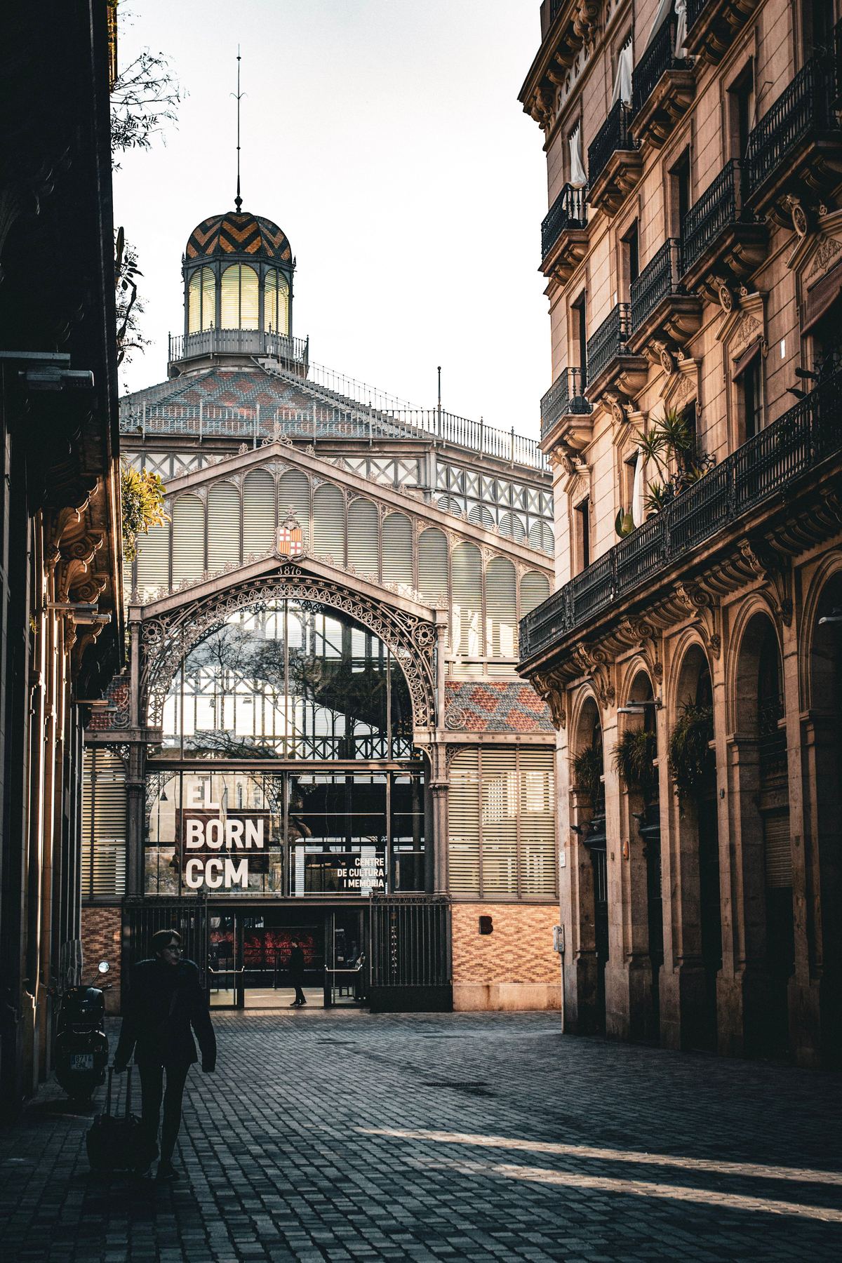 El Born CCM cultural centre with its 19th-century wrought-iron market hall in Barcelona